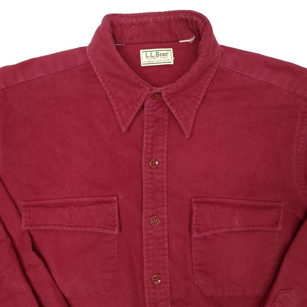 Vintage LL Chamois Flannel Shirt Mens XL Red USA Outdoors Button Up Country - Picture 2 of 7